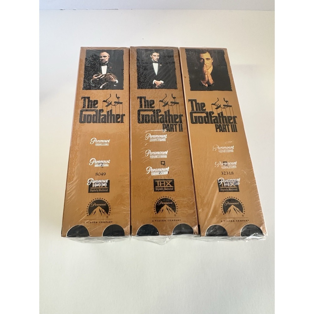 The Godfather Trilogy VHS Set Parts I II III Paramount Factory Sealed New - Picture 2 of 4
